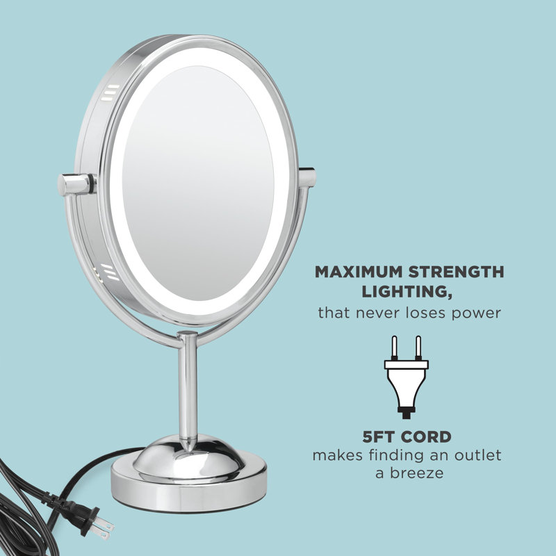 Corded makeup mirror outlet